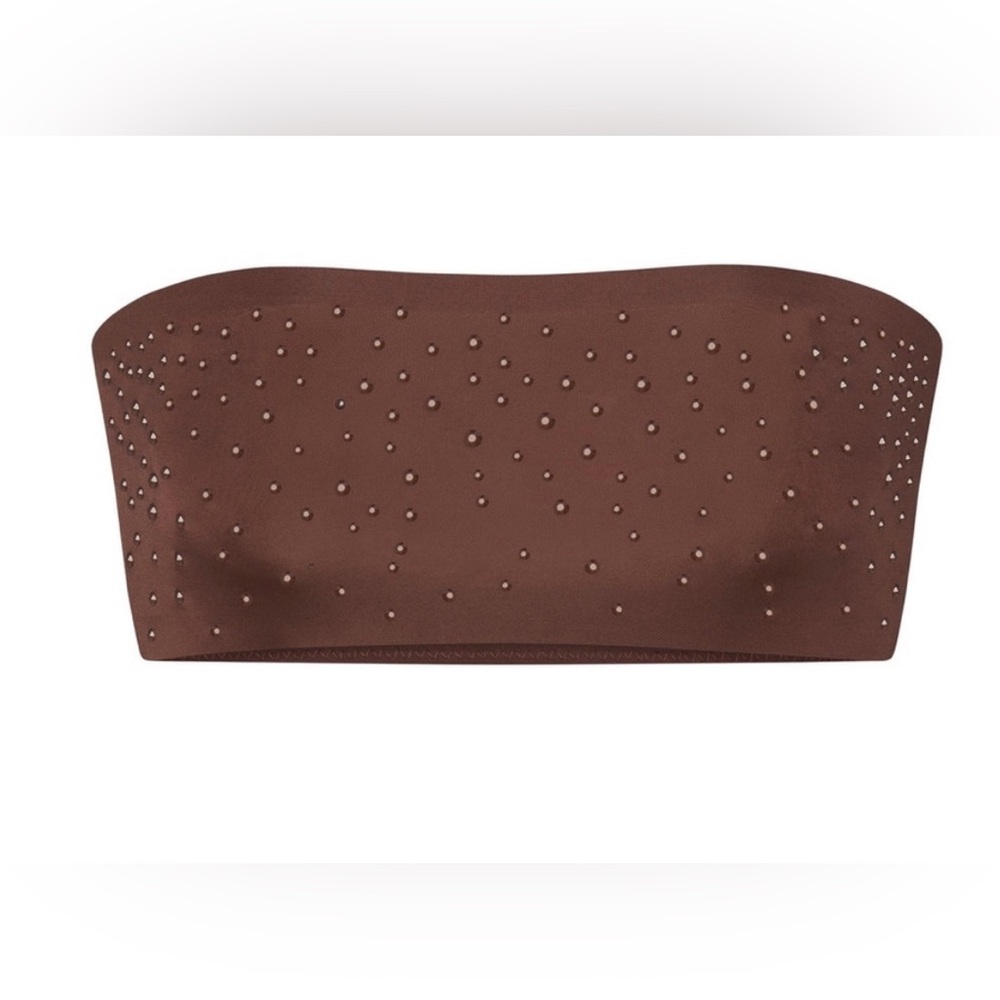 SWAROVSKI X SKIMS brand new jelly bandeau top in cocoa!